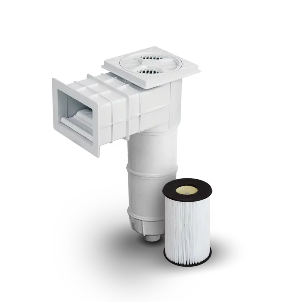 Skimmer con filtro de cartucho p/hormigón ancho 20 cm