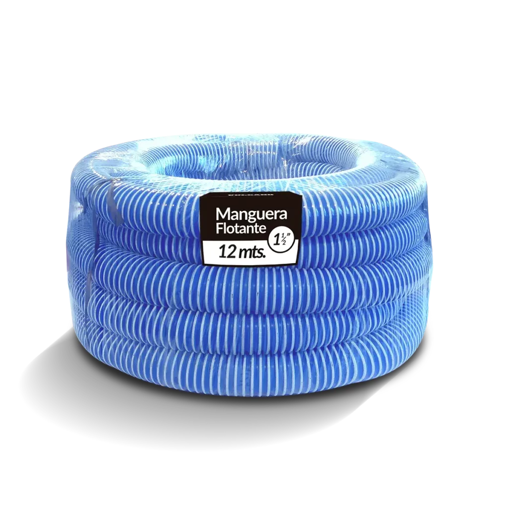 Manguera flotante ø1 1/2" con terminales - Cristal x 12 m