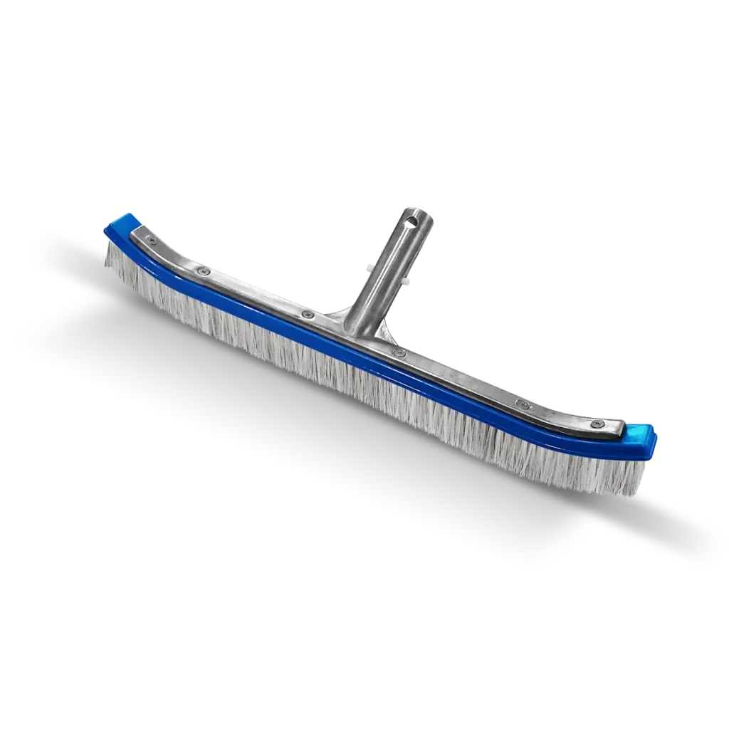 Cepillo metálico - curvo 46 cm (cerdas Nylon - INOX)