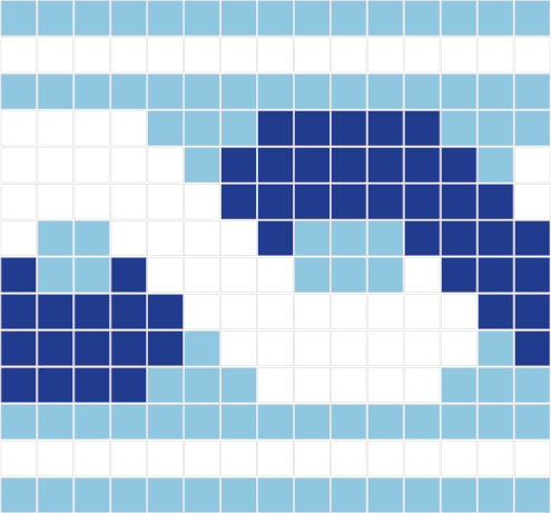 Venecitas Guarda Lazo mix azul